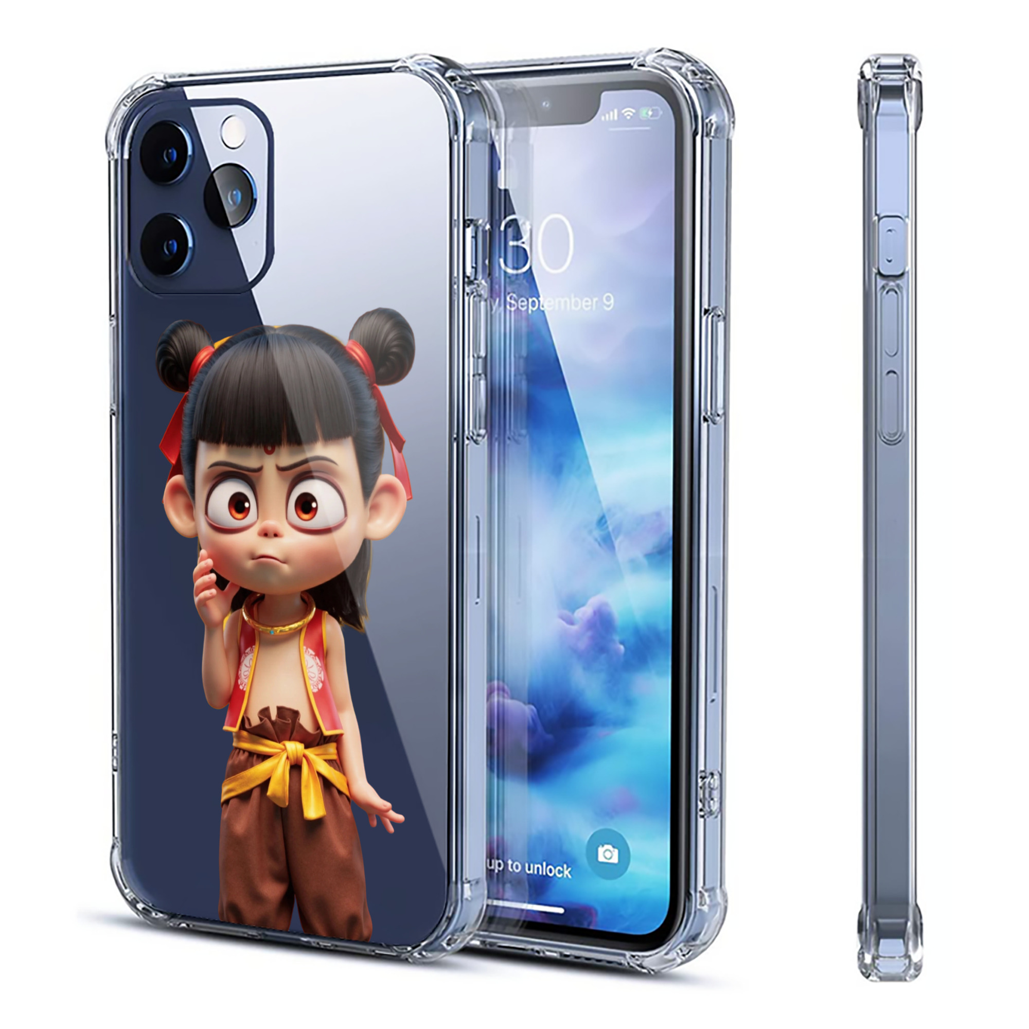 （画像用） Ne Zha 2 ナタ 魔童の大暴れ 【iPhone 12シリーズ対応】透明スマホケース（クリアソフトケース）
